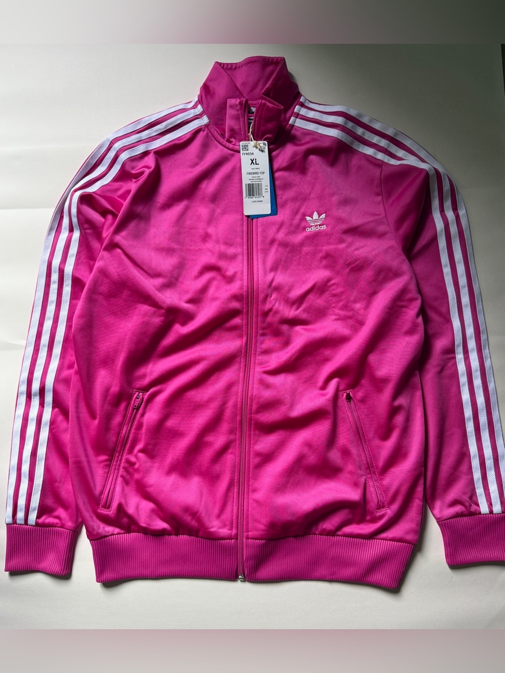 adidas [XL] Kids/Youth Firebird Track Jacket Semi Lucid Fuchsia IY4034